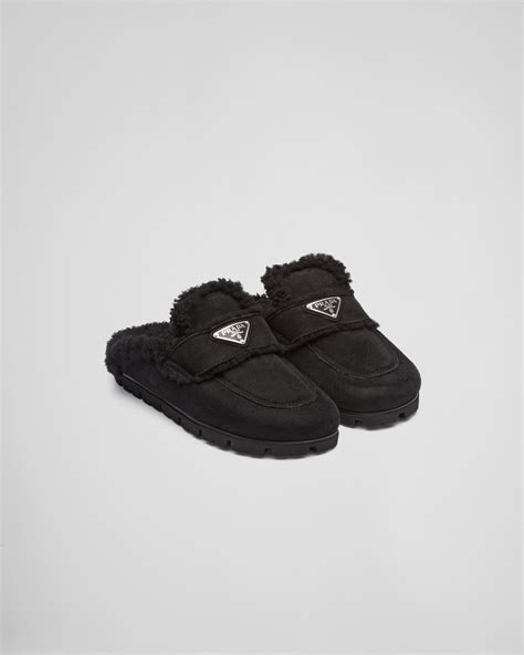 prada shearling slippers|prada schuhe frauen.